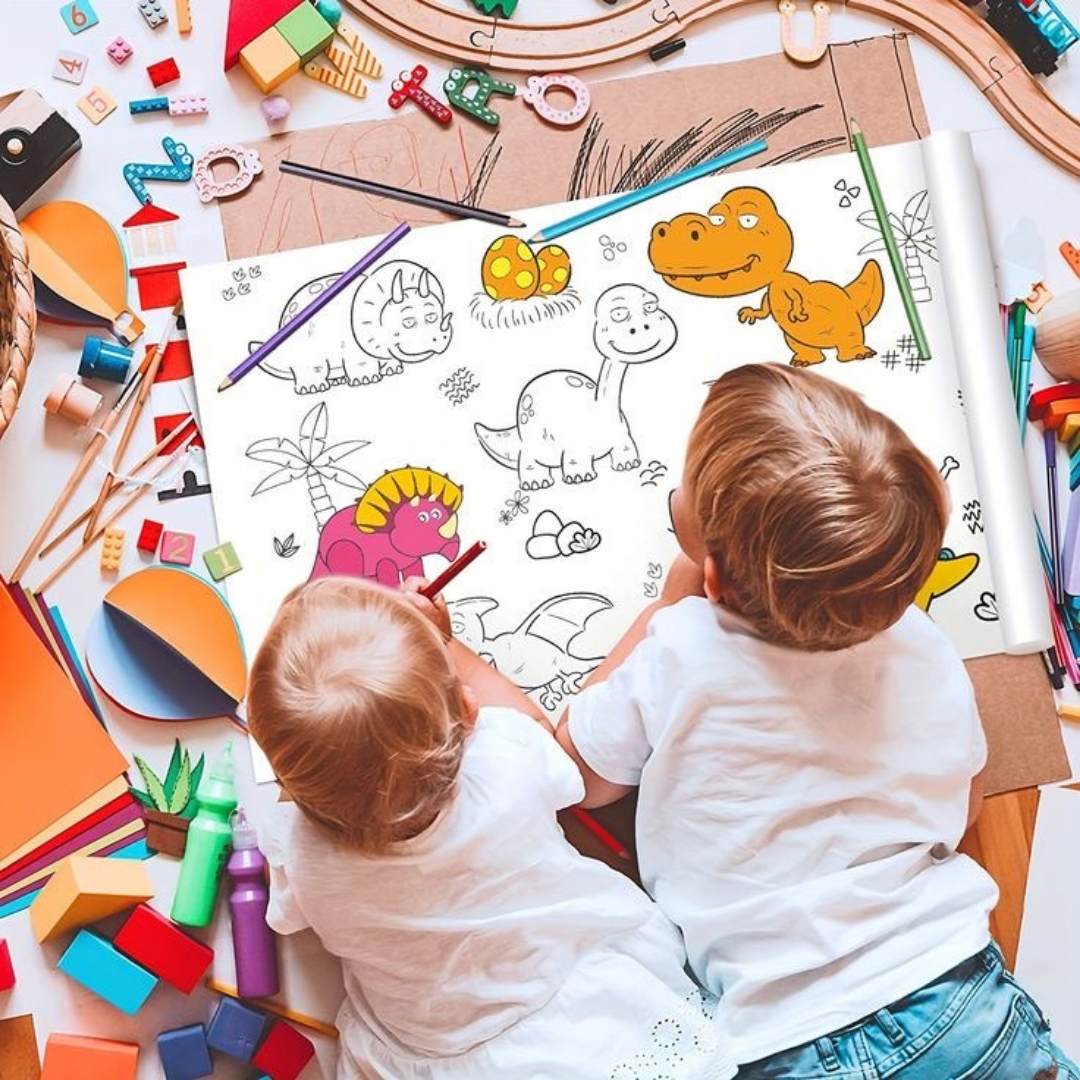 Rollo de Papel Adhesivo para Colorear – ¡Diversión sin Rayones en las Paredes!