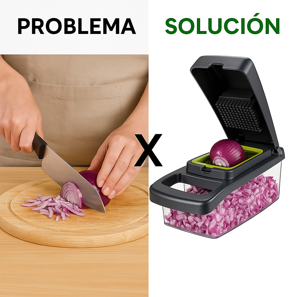 ¡Corta verduras, frutas y más en segundos! 🥕🍅 Ahorra tiempo y cocina como un profesional 👩🏼🍳👨🏽🍳
