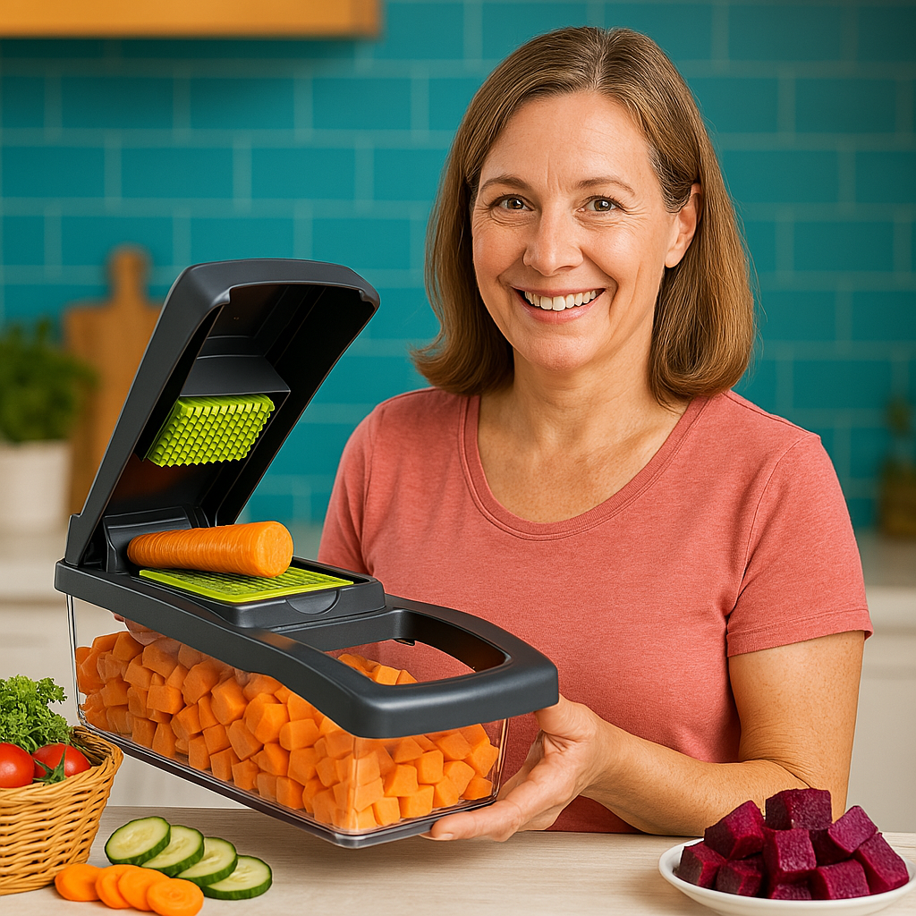 ¡Corta verduras, frutas y más en segundos! 🥕🍅 Ahorra tiempo y cocina como un profesional 👩🏼🍳👨🏽🍳