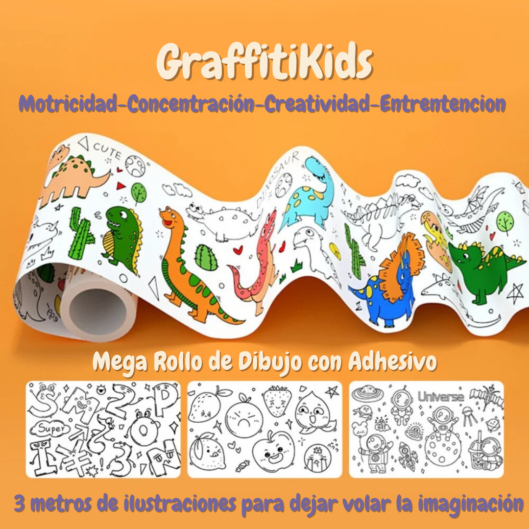Rollo de Papel Adhesivo para Colorear – ¡Diversión sin Rayones en las Paredes!