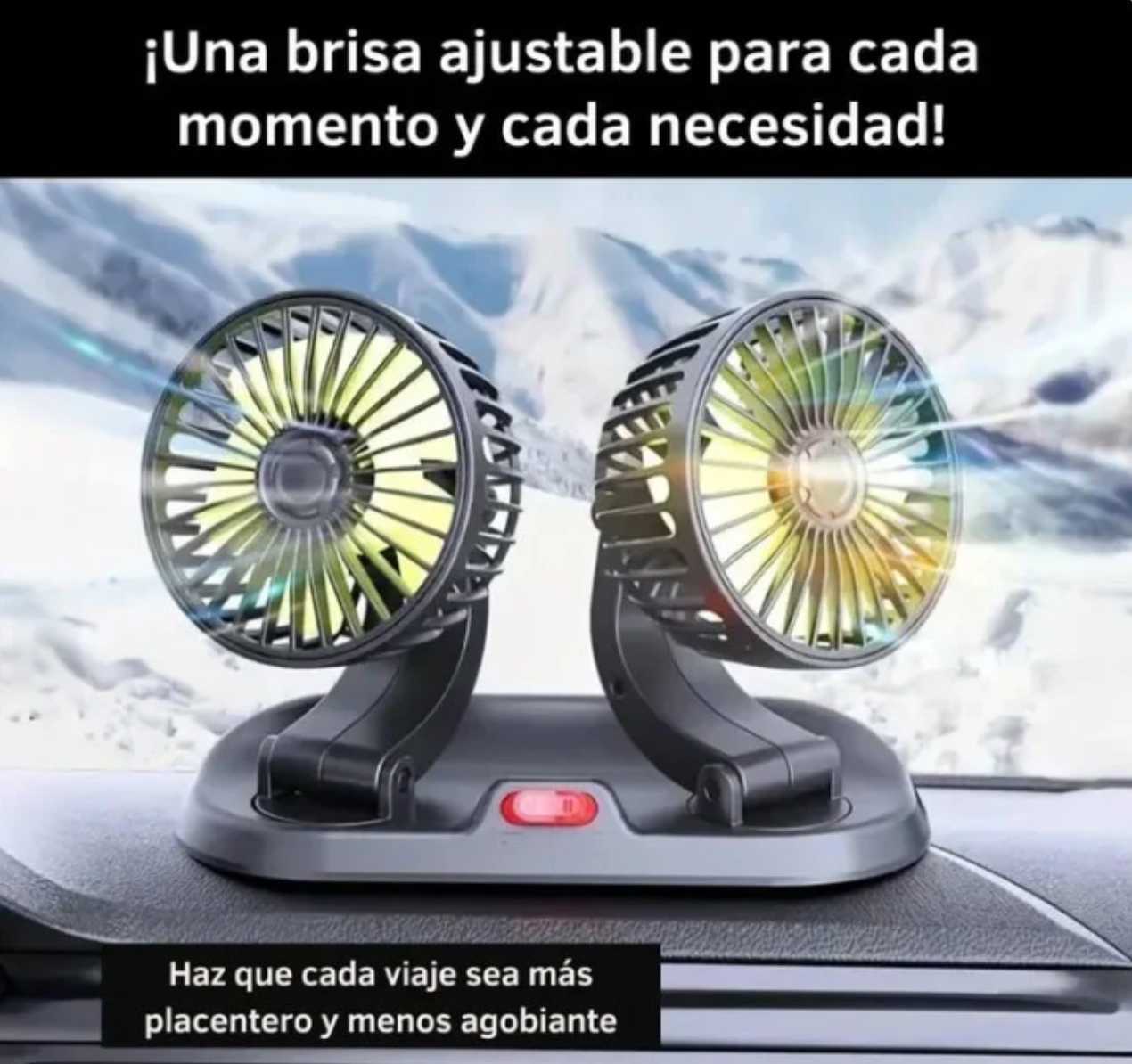Ventilador Doble USB ¡La Brisa Perfecta para tu Auto este Verano! 🌬️🚗
