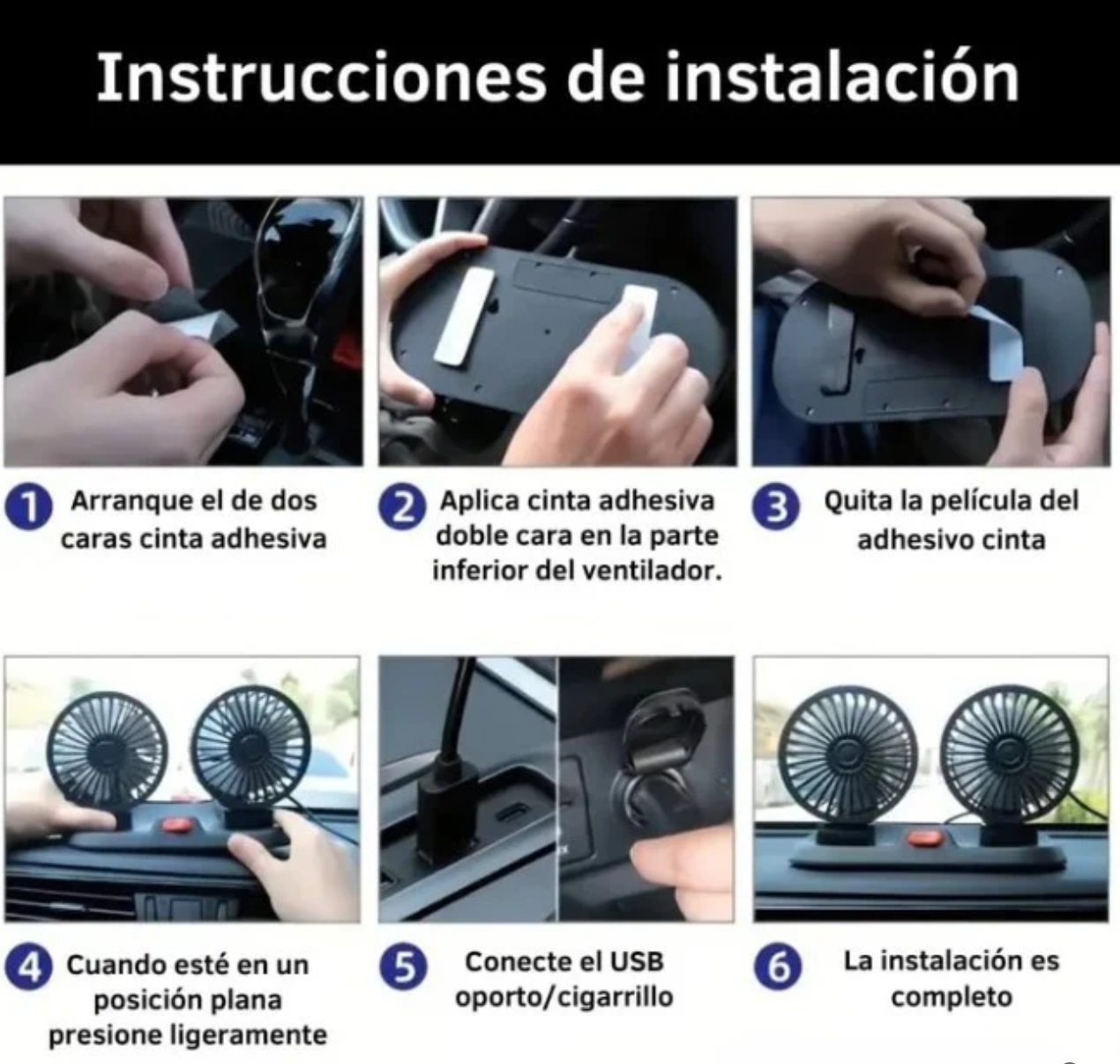 Ventilador Doble USB ¡La Brisa Perfecta para tu Auto este Verano! 🌬️🚗