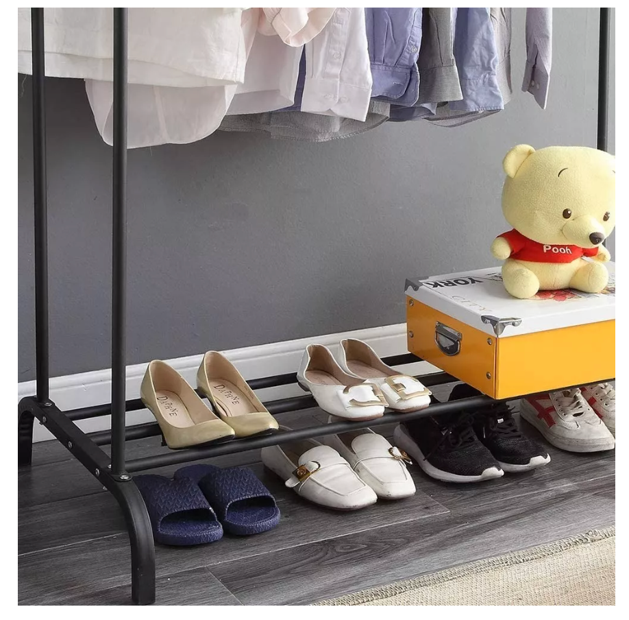 Perchero 110cm x 150cm x 54cm Metálico Doble Closet Exhibición Organizador Hogar