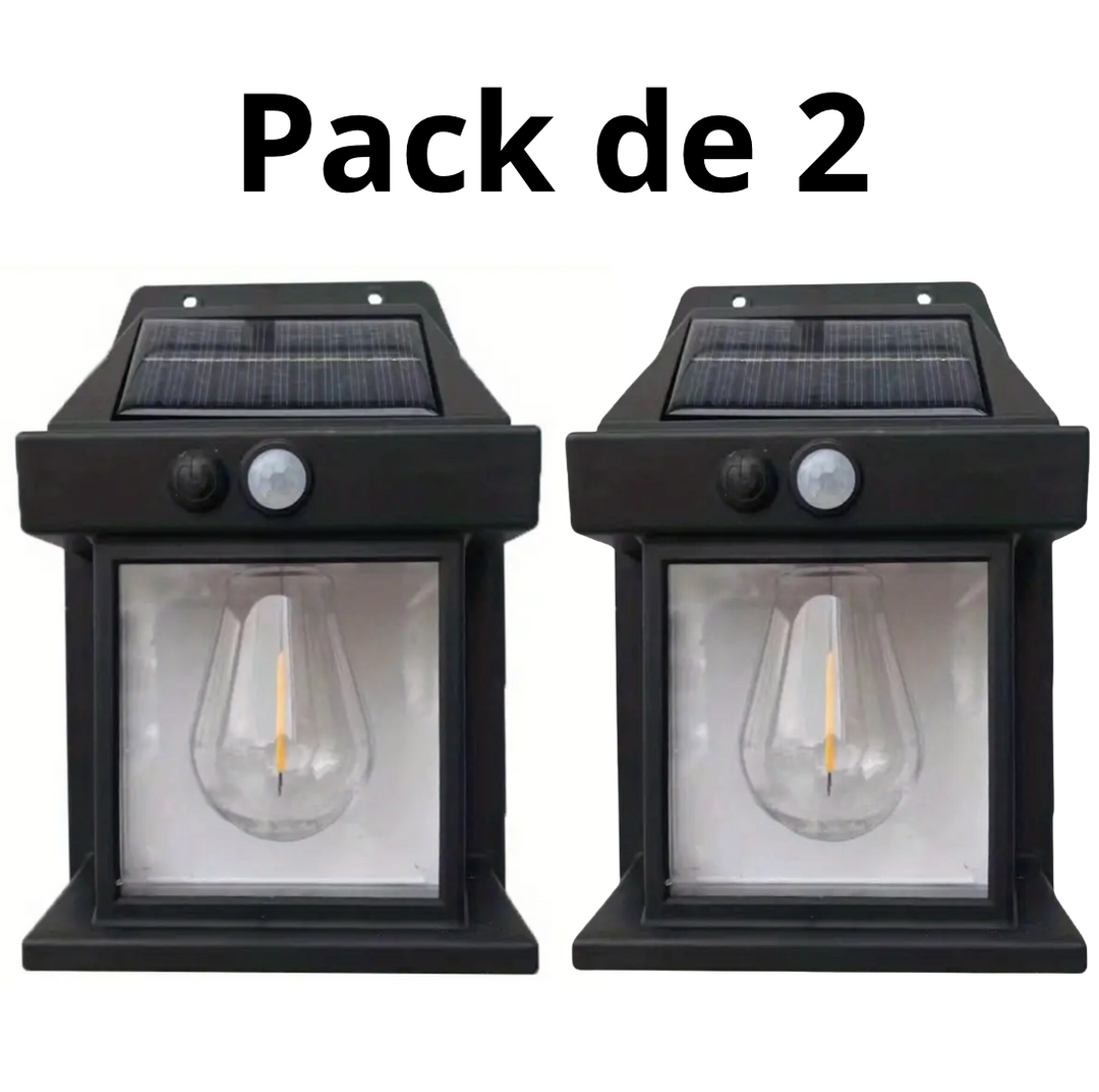 Pack de 2 Lámparas de Pared Solar Potentes
