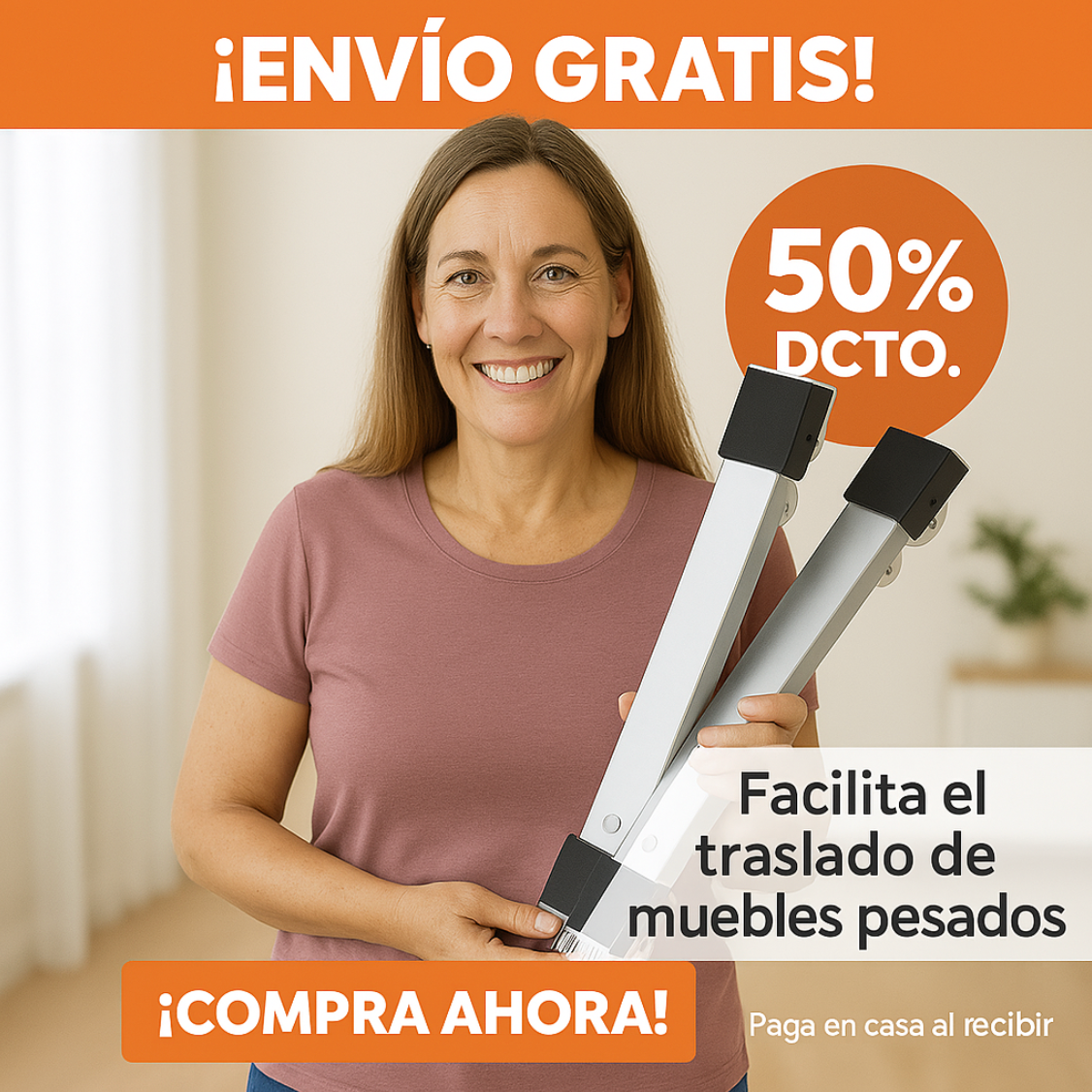 ¡Mueve tus muebles más pesados sin sudar ni pedir ayuda! 🚛✨ Soporta hasta 300 kg