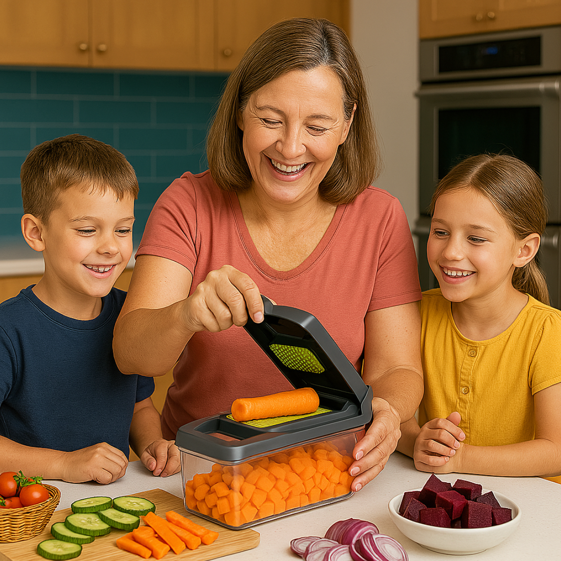¡Corta verduras, frutas y más en segundos! 🥕🍅 Ahorra tiempo y cocina como un profesional 👩🏼🍳👨🏽🍳