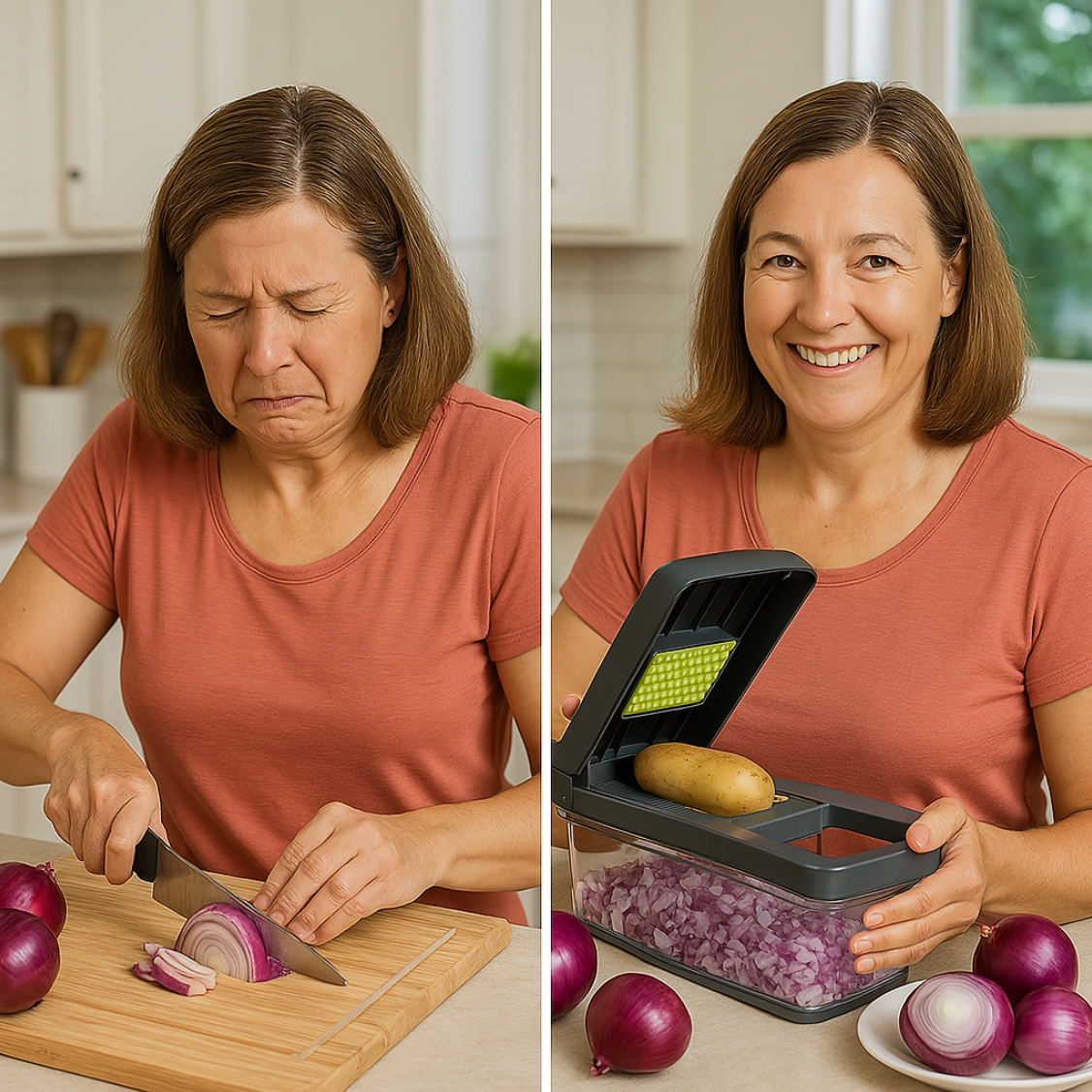 ¡Corta verduras, frutas y más en segundos! 🥕🍅 Ahorra tiempo y cocina como un profesional 👩🏼🍳👨🏽🍳