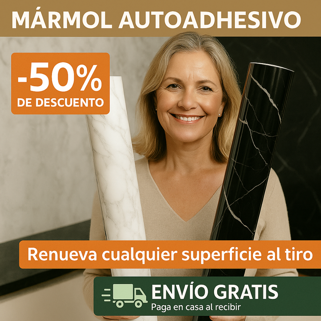 Rollo Autoadhesivo de Mármol 10 Metros – Renueva tus espacios sin obras ni gastos excesivos 🏡✨
