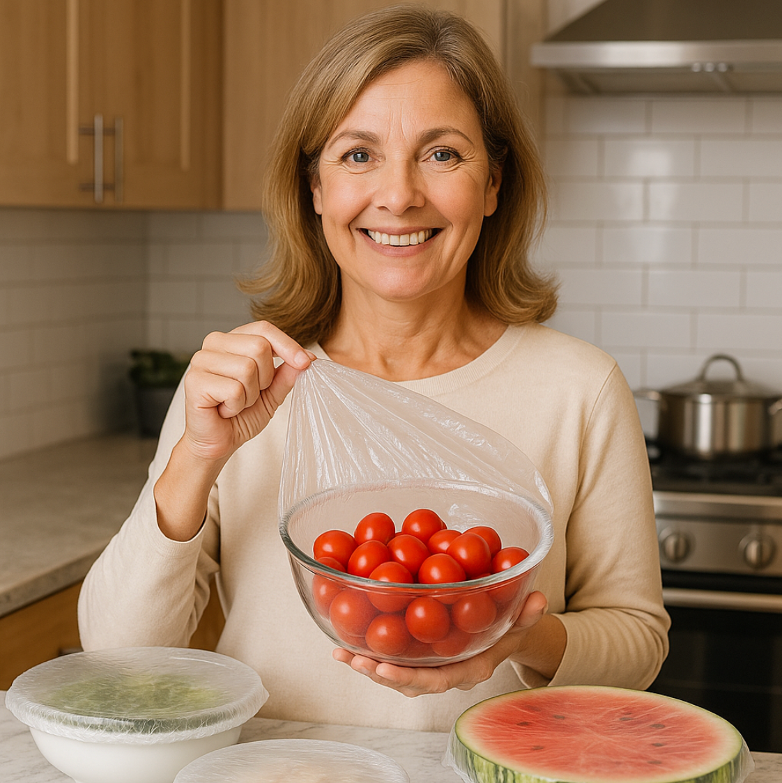 500 Cubiertas Elásticas Reutilizables para Alimentos 🥗 Conserva, Protege y Ahorra