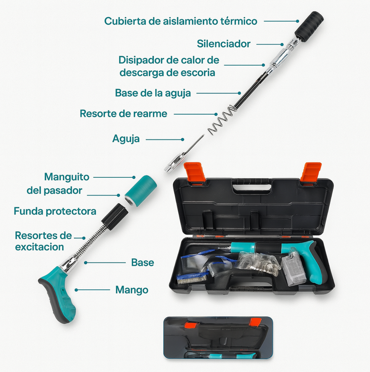 Pistola Manual de Clavos: Fija tus proyectos con precisión y sin esfuerzo 🛠️✨
