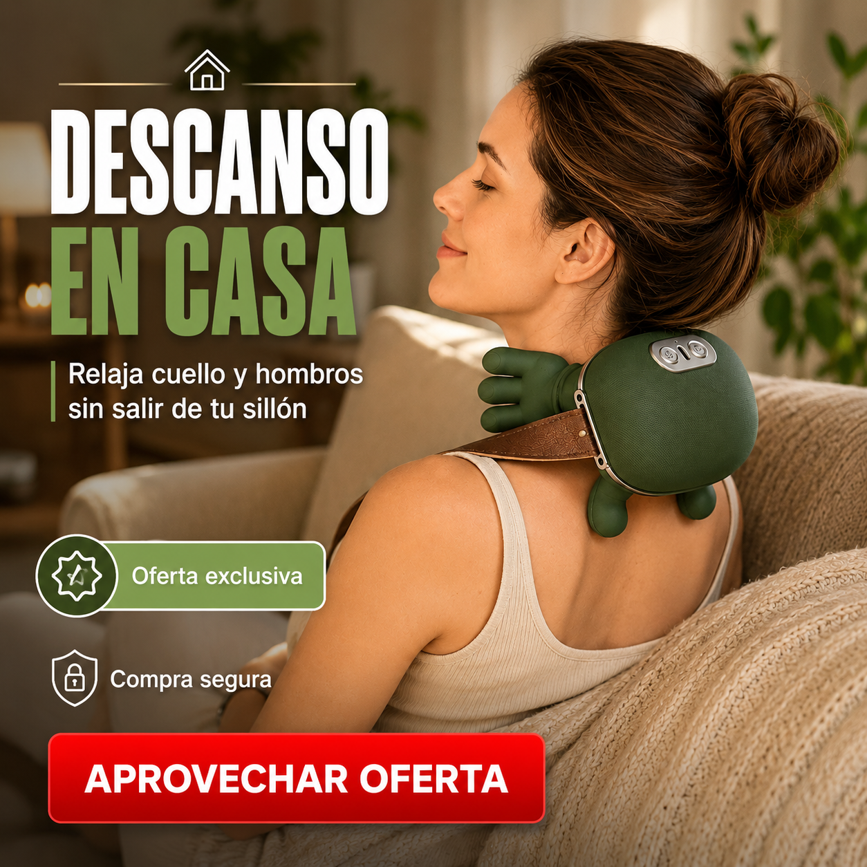 DedosPro™ — Masajeador Portátil con 10 Dedos Amasadores Shiatsu