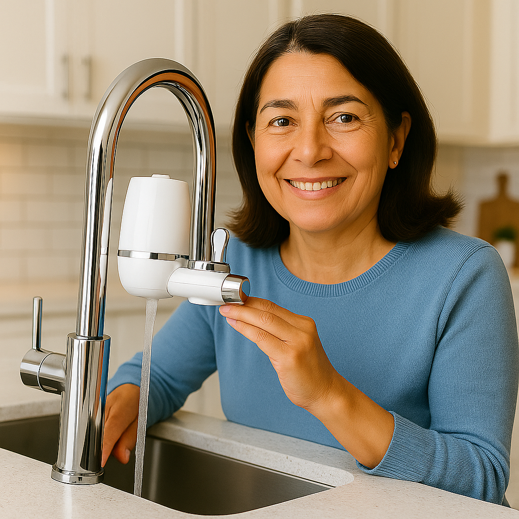 Filtro Purificador de Agua para Grifo — Agua limpia y segura directo de tu cocina