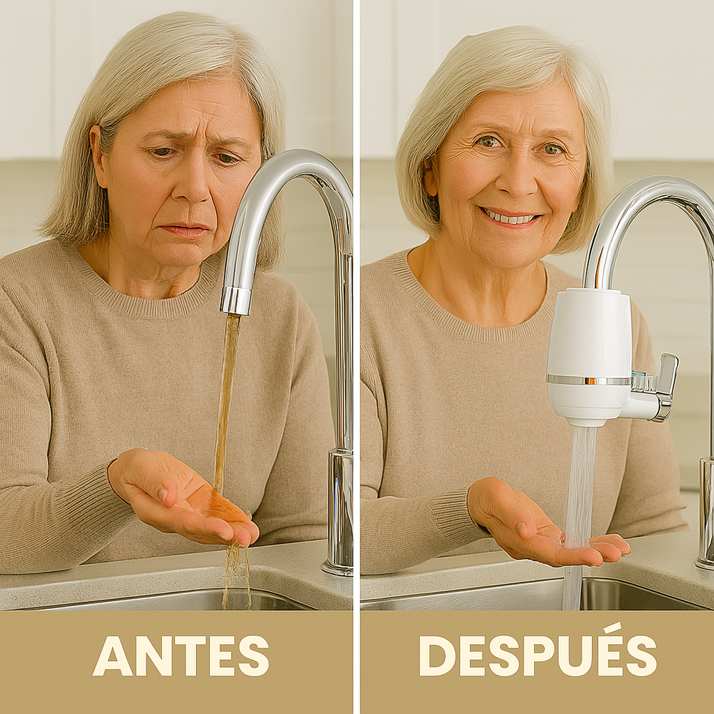 Filtro Purificador de Agua para Grifo — Agua limpia y segura directo de tu cocina