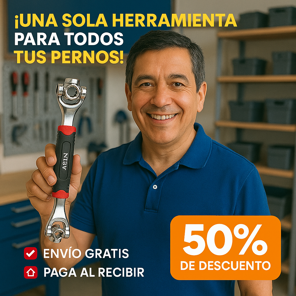 Llave Multiusos 48 en 1 🛠️ ¡Repara todo con una sola herramienta!