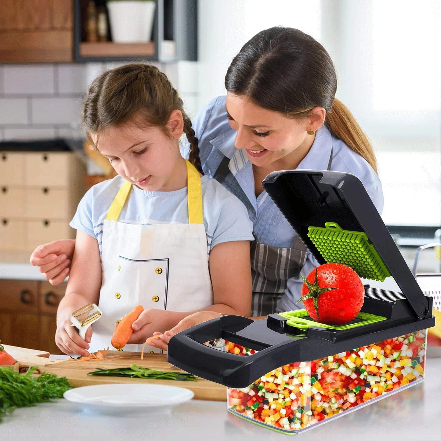 ¡Corta verduras, frutas y más en segundos! 🥕🍅 Ahorra tiempo y cocina como un profesional 👩🏼🍳👨🏽🍳