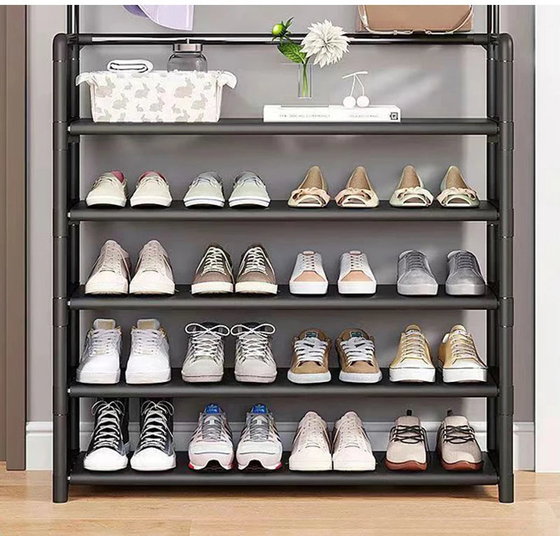 ¡Basta de Caos y Desorden! 🏠💥 Organiza tus Zapatos en Minutos con Este Zapatero y Perchero Multifuncional de Hierro