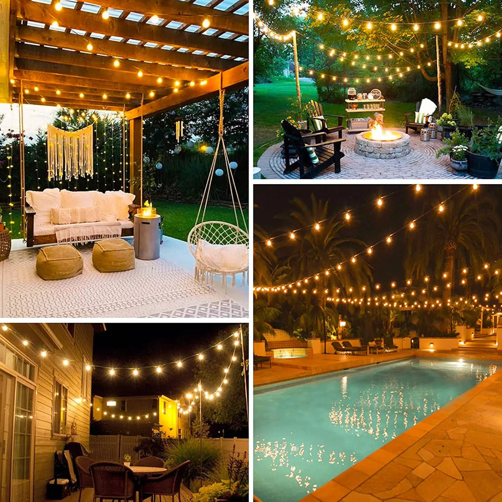 ✨ Ilumina tu jardín con elegancia y sin gastar en electricidad – ¡Guirnalda Solar LED y carga USB! 🔥