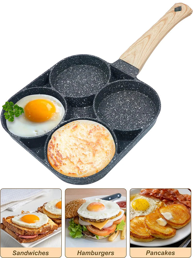 Sartén 4 en 1 Antiadherente – Cocina Más Rápido, Sin Esfuerzo 🍳