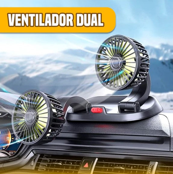 Ventilador Doble USB ¡La Brisa Perfecta para tu Auto este Verano! 🌬️🚗