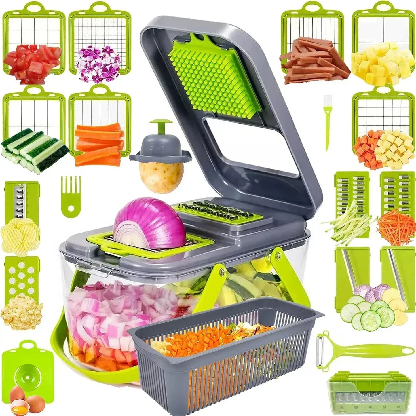 ¡Corta verduras, frutas y más en segundos! 🥕🍅 Ahorra tiempo y cocina como un profesional 👩🏼🍳👨🏽🍳
