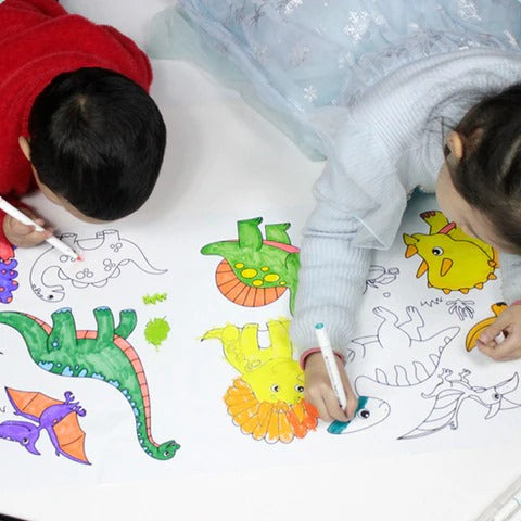 Rollo de Papel Adhesivo para Colorear – ¡Diversión sin Rayones en las Paredes!