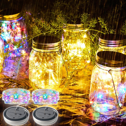 3 JARRA LED SOLAR COLGANTE RESISTENTE AL AGUA