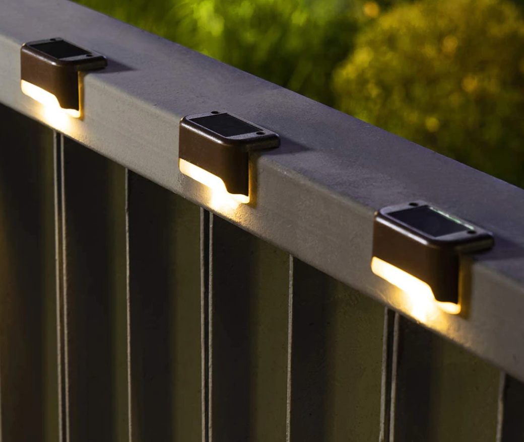 Pack de 4 lamparas solares para escaleras - Ilumina tu Casa