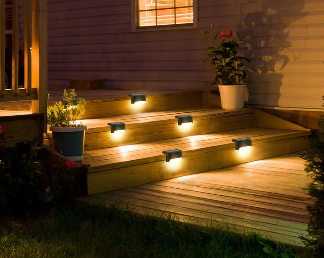 Pack de 4 lamparas solares para escaleras - Ilumina tu Casa