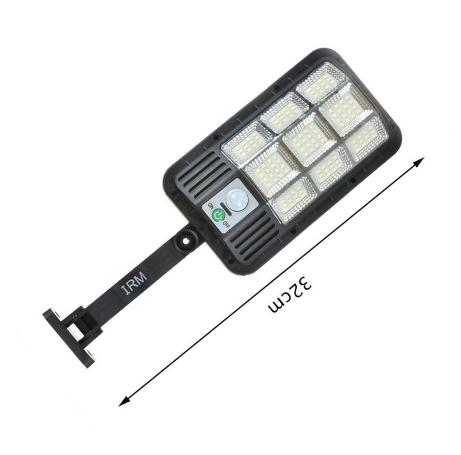 Pack 2 foco Led Solar 120 Led Luminaria Sensor Control Remoto