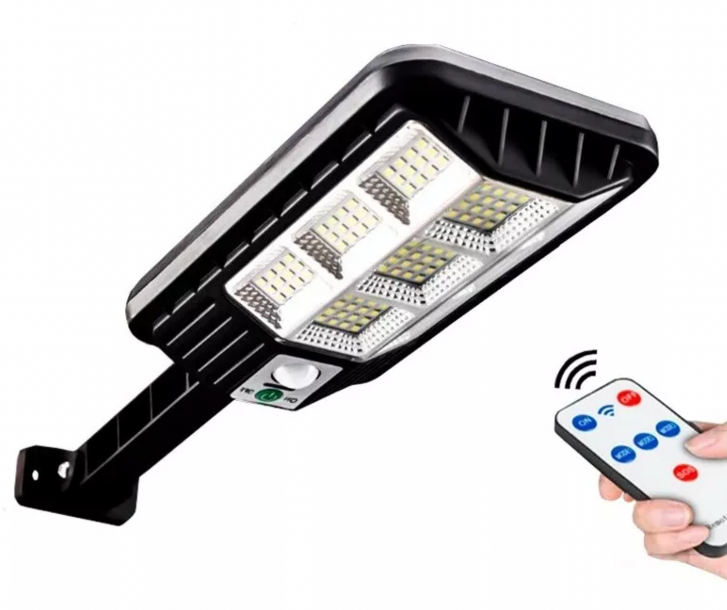 Pack 2 foco Led Solar 120 Led Luminaria Sensor Control Remoto