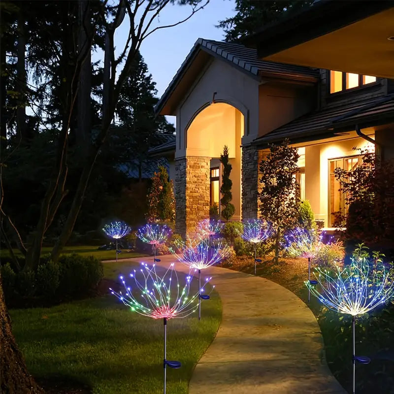 PACK DE 2 ESTACAS LED SOLARES FUEGOS ARTIFICIALES 💥 ENVÍO GRATIS Y PAGA EN CASA 🎁