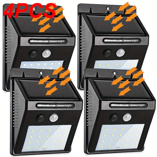 4 Focos Solares 20 Led Con Sensor Movimiento