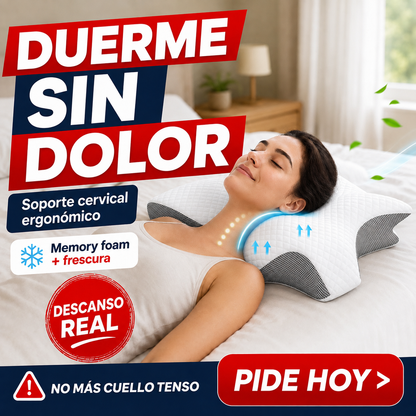 Almohada Cervical Japonés Memory Foam 62cm — Alivia el Dolor de Cuello