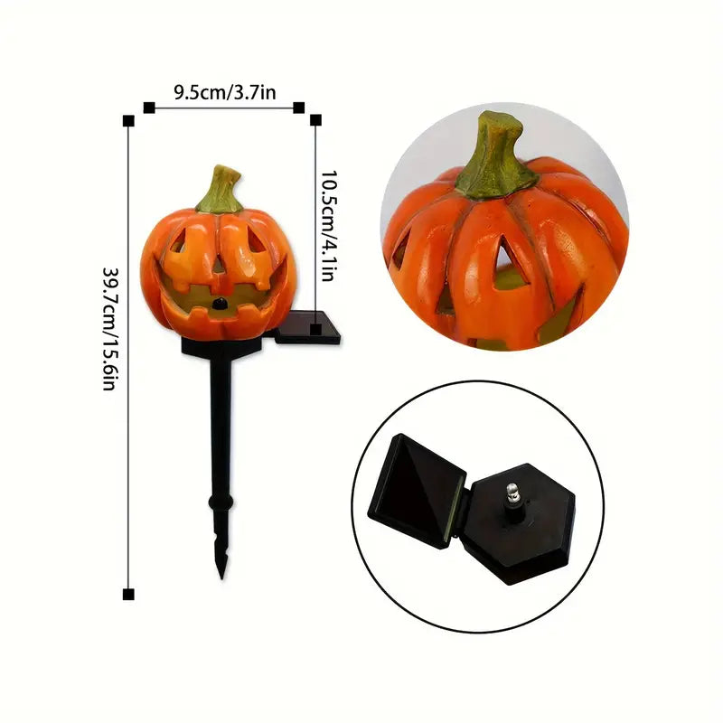 Pack de 2 Estacas Solares De Calabaza para Halloween 🎃🎃