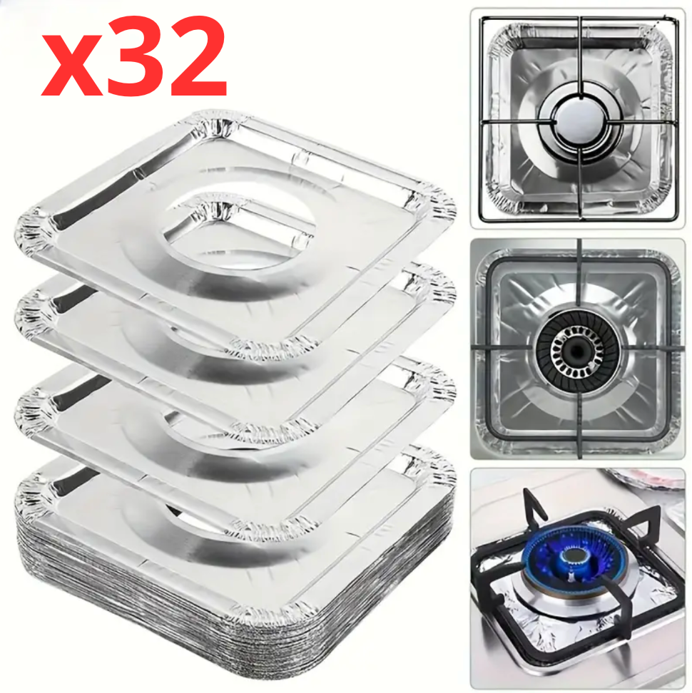 🔥 ¡Pack de 32 Protectores para Hornillas + Envío Gratis! 🛒✨ Cocina limpia sin esfuerzo