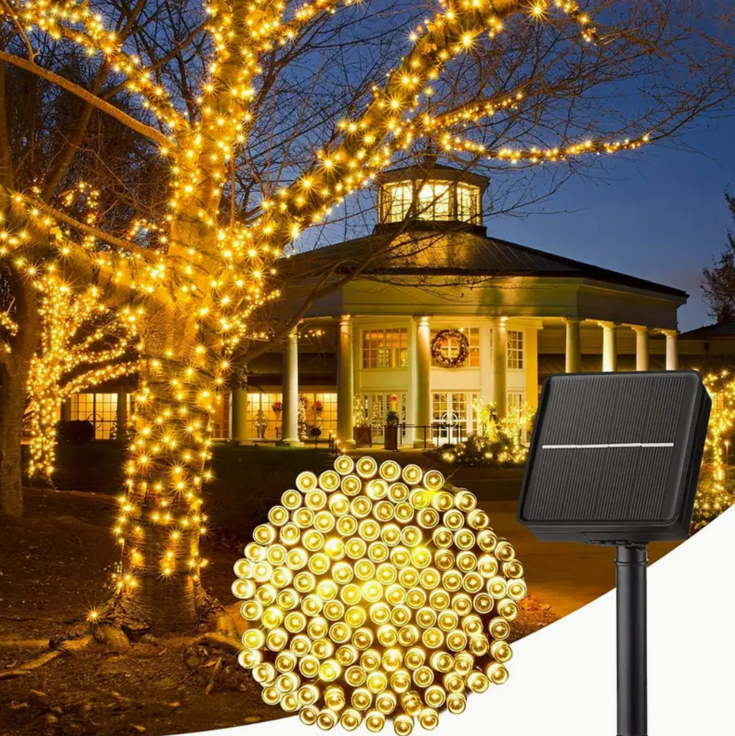 GUIRNALDAS LED SOLAR 50 METROS 🎅🏻 ENVÍO GRATIS Y PAGA EN CASA