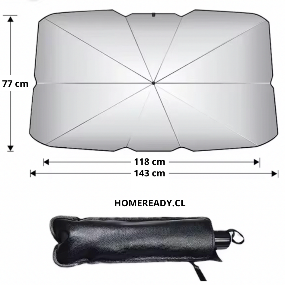 Parasol Plegable para Auto ¡Despídete del Calor Sofocante en tu Auto! ☀️