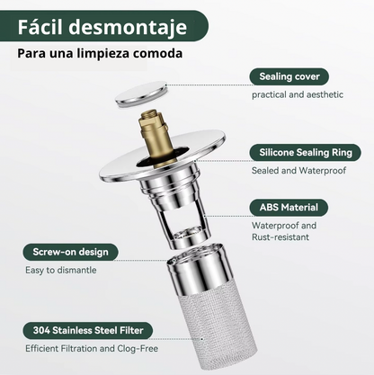 Recoge Pelos, Sarcillos, Anillos y Cadenas 🚿 ¡Adiós Atascos! | Envío GRATIS y Paga al Recibir 🏠