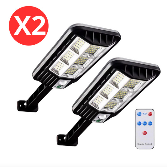 ¡Llévate 2 y paga solo 1! 🔥 Pack de Focos LED Solares con Sensor de Movimiento 🌞💡