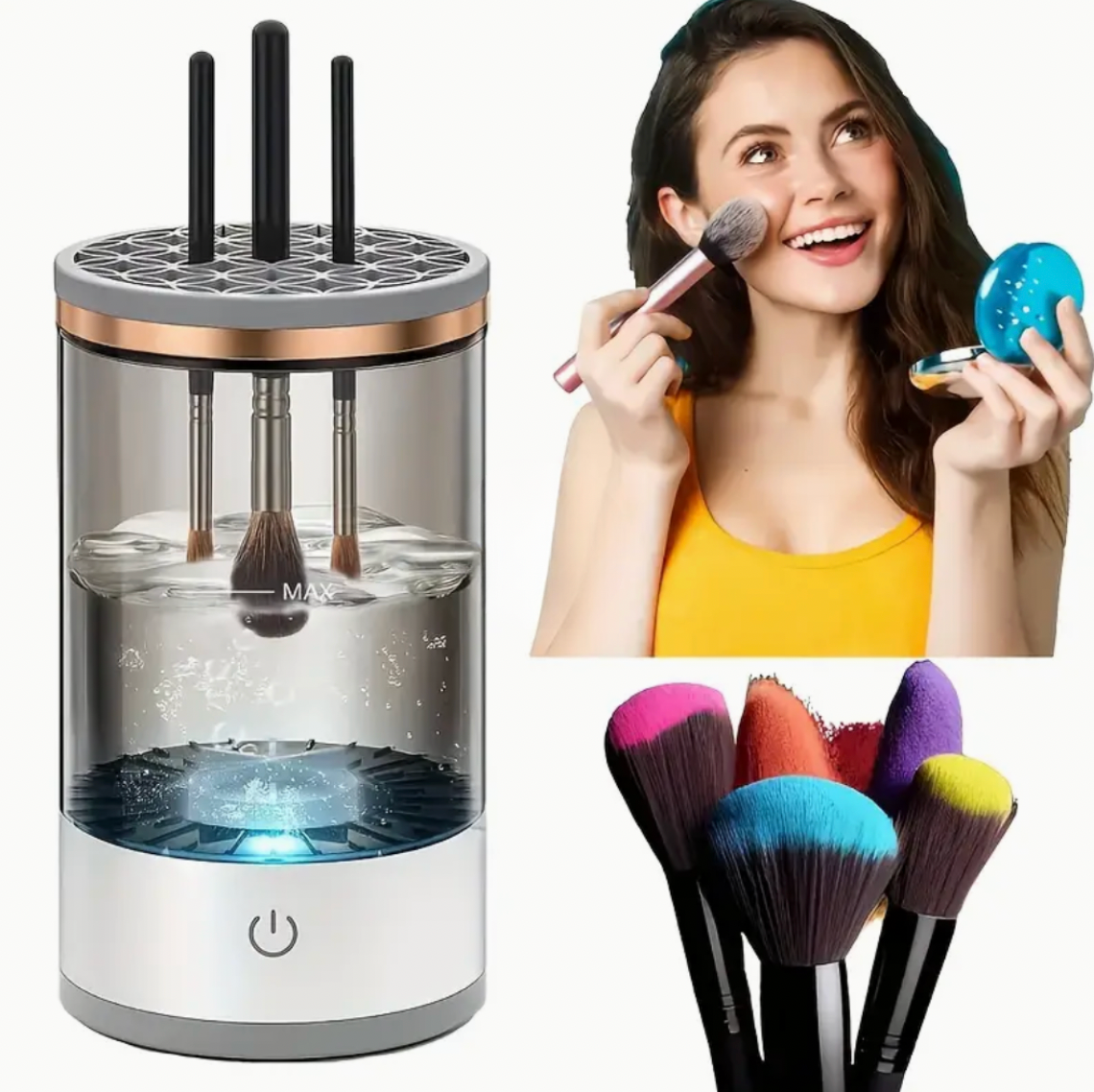 ¡Brochas SIEMPRE Limpias en Segundos! ✨ Evita Bacterias y Logra un Maquillaje Perfecto