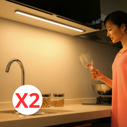 Pack de 2 Lámparas LED en Barra Recargables USB con Sensor de Movimiento –  iluminación Inteligente y Práctica