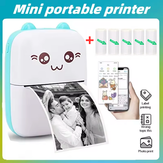 ¡Imprime SIN tinta, al instante y desde tu celular! 🎯 Mini Impresora Portátil + 5 Rollos GRATIS 🚀