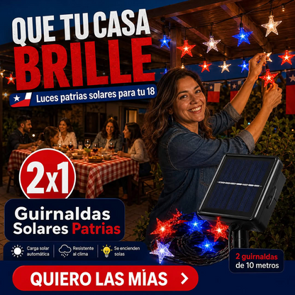 Guirnaldas Solares para Fiestas Patrias 2x1