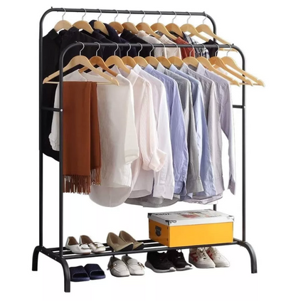 Perchero 110cm x 150cm x 54cm  Metálico Doble Closet Exhibición Organizador Hogar