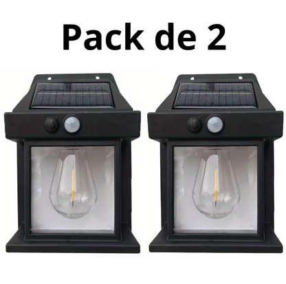 Pack de 2  Lámparas de Pared Solar Potentes