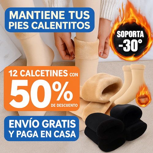 🧦 Llévate 12 pares de Calcetines Térmicos HOY y olvídate del frío por todo el invierno ❄️ ¡Compra antes que se agoten!