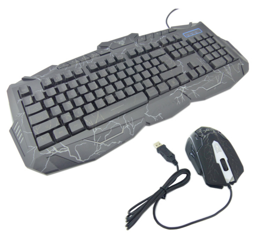 Teclado + Mouse Gamer, Mod-V100, Con Luz.