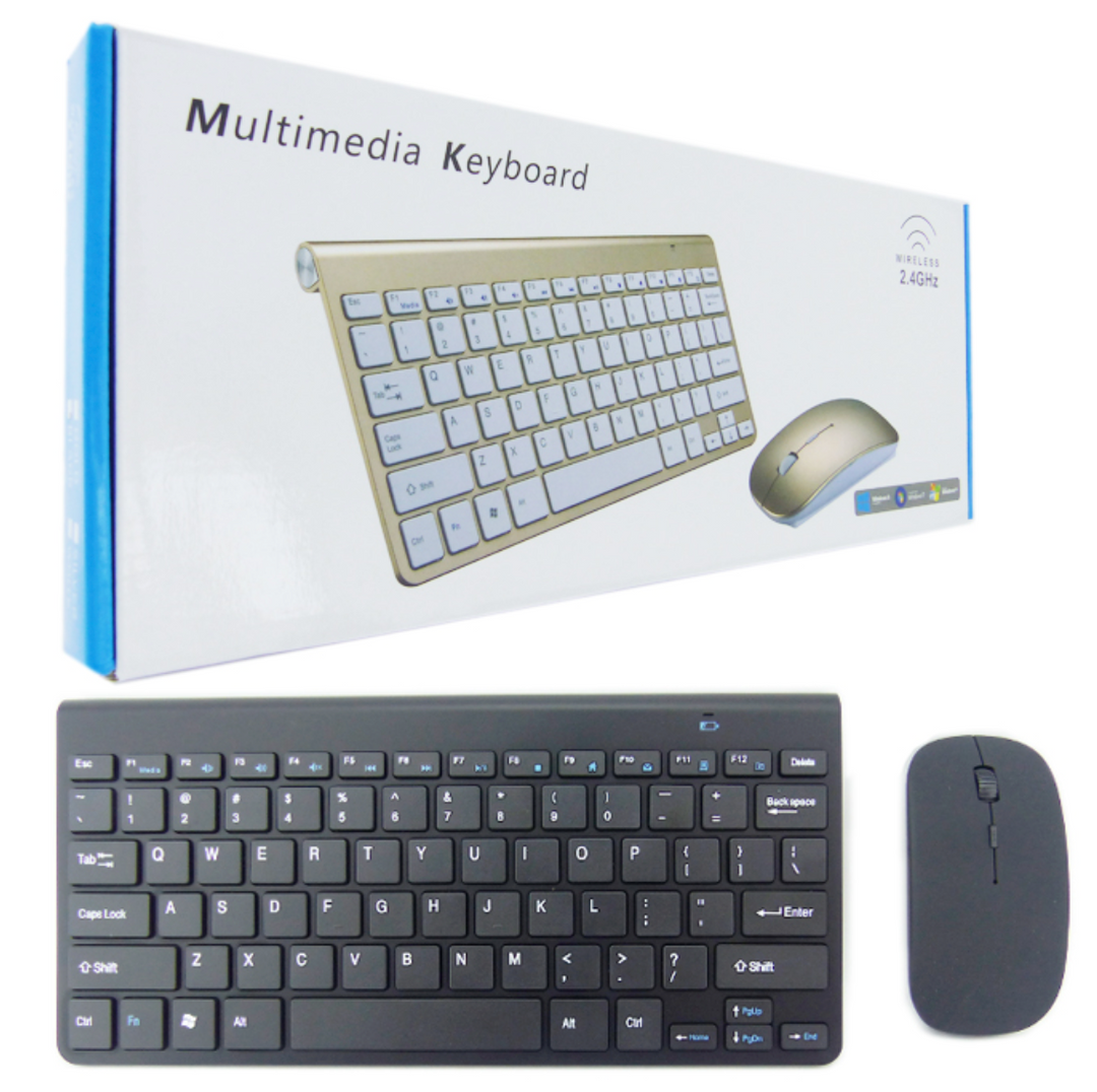 Teclado + Mouse Inalambrico, Ultra Slim. Ideal Notebook, Macbook