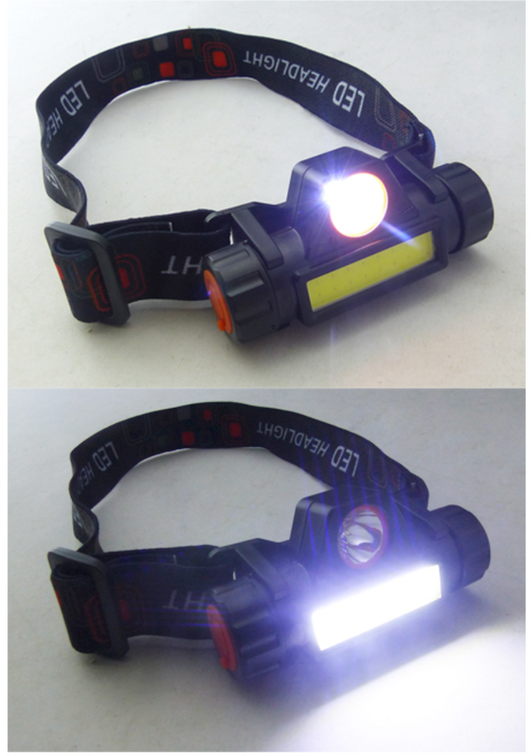 Linterna Minero 1 LED +1 LED COB, Con Iman, Recargable Por USB