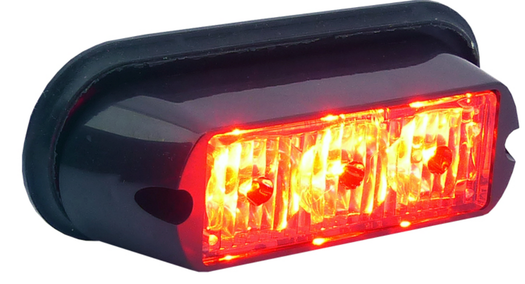 Luz De Freno Para Moto, 3 LED Rojo Strobo 7 Efectos 12-24 Volt